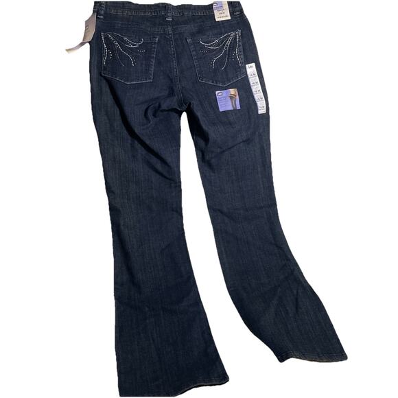 Lee Horizon Women’s Dark Wash Slender Secret Barely Bootcut Denim Jeans 16M NWT - Picture 5 of 11